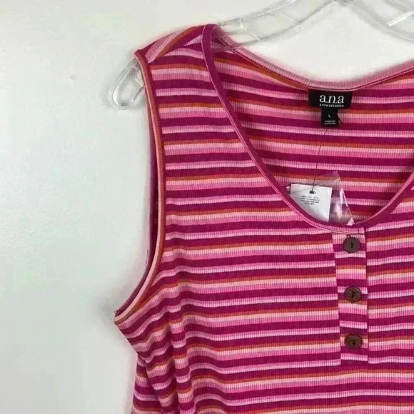 🆕nwt ana striped knit sleeveless top w/ ti… - Picture 3 of 8